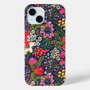 Coque Case-Mate iPhone Vintage brillant motif floral Apple iPhone 15 Coqu