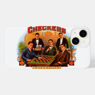 Coque Case-Mate iPhone Vintage Cigar Étiquette Art, Checkers doux et doux