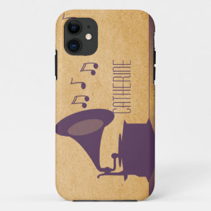 Coque Case-Mate iPhone Violet Vintage Gramophone BT ID iPhone 5 Coque