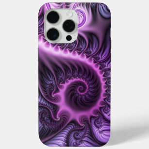Coque Case-Mate iPhone Vivid Cool Abstrait rose violet Fractal Art Spiral