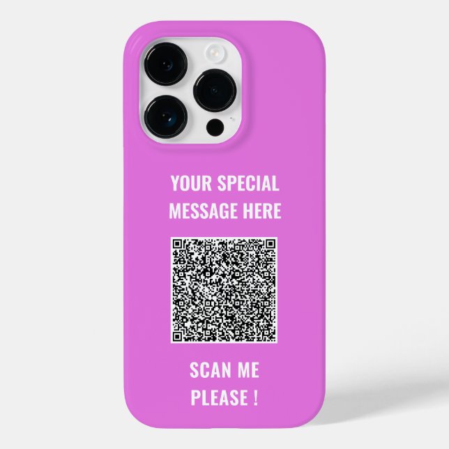 Coque Case-Mate iPhone Votre code QR - coque iphone de texte et de couleu (Verso)