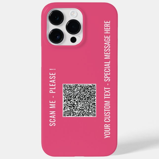 Coque Case-Mate iPhone Votre coque iphone de texte personnalisé de code Q (Verso)