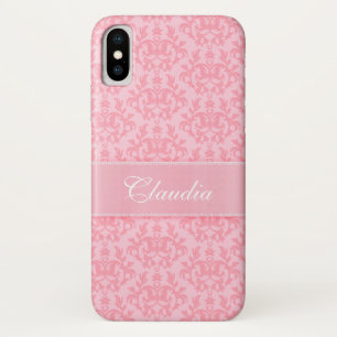 Coque Case-Mate iPhone "Votre coque iphone rose-clair" de damassé nommé