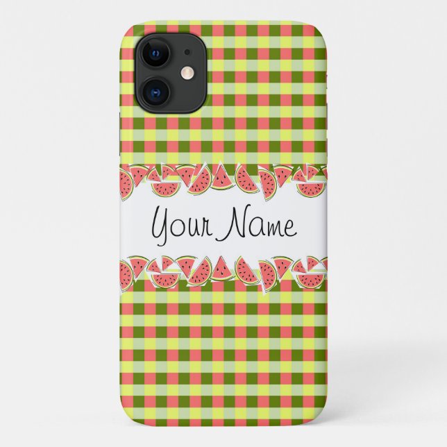 Coque Case-Mate iPhone Watermelon Check Classic Nom coque iphone (Dos)