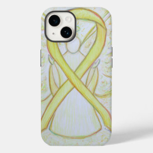 Coque Case-Mate iPhone Yellow Awareness Ribbon Angel coque iphone personn