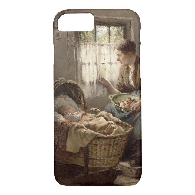 Coque Case-Mate Pour iPhone Affection maternelle (huile sur la toile) (Dos)