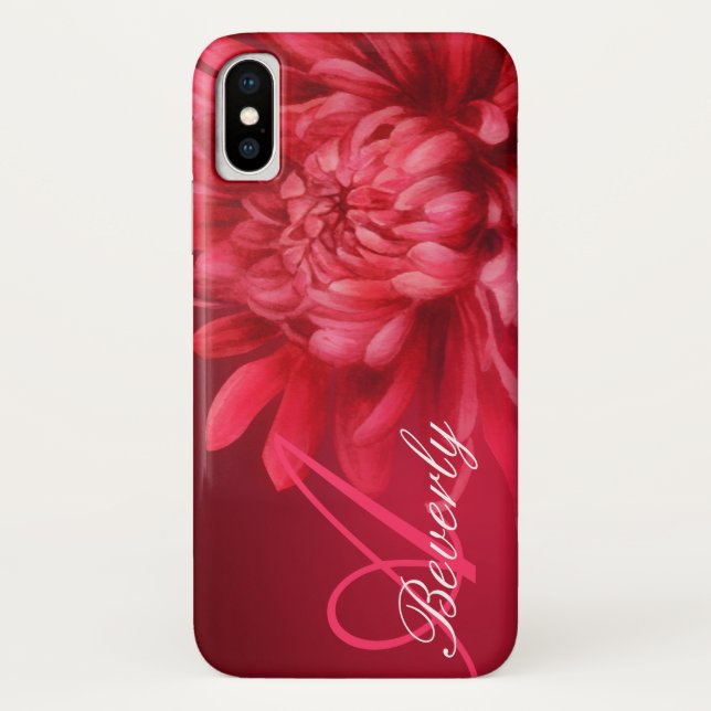 Coque Case-Mate Pour iPhone Ajoutez votre coque iphone rouge de tonalité de (Dos)