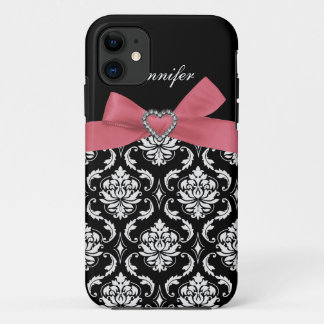 Coque Case-Mate Pour iPhone Arc rose avec le coque iphone de damassé