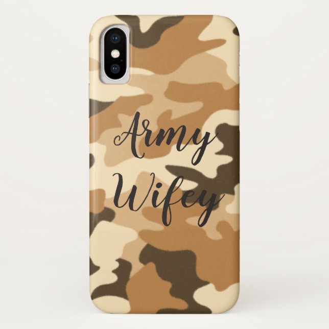 Coque Case-Mate Pour iPhone Armée Wifey Désert coque iphone Camo Beige (Dos)