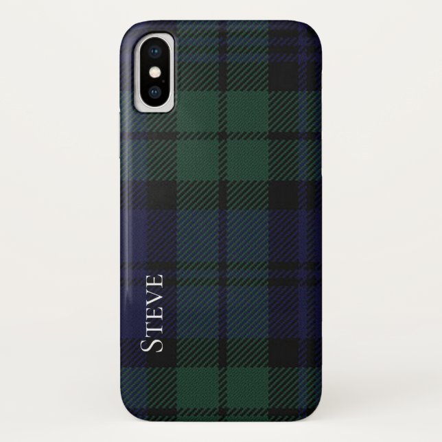 Coque Case-Mate Pour iPhone Black Watch Tartan Plaid iPhone X Coque (Dos)