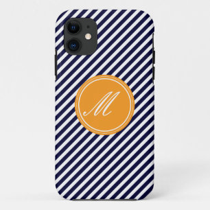Coque Case-Mate Pour iPhone Bleu Marine & Blancs avec Monogram iPhone 5 Coque