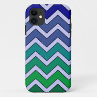 Bleu vert fade chevron style iphone 5 coque