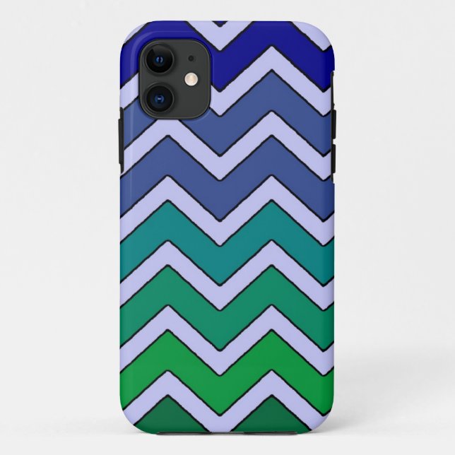 Coque Case-Mate Pour iPhone Bleu vert fade chevron style iphone 5 coque (Dos)
