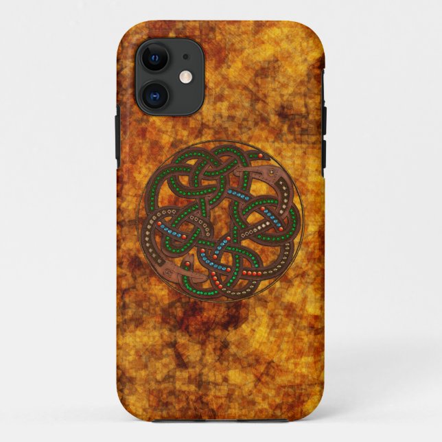 Coque Case-Mate Pour iPhone Celtic Viking Serpent Shield Design iPhone 5 Coque (Dos)