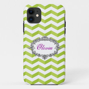 Coque Case-Mate Pour iPhone Chevrons 3D Vert /Blanc coque iphone ajouter votre