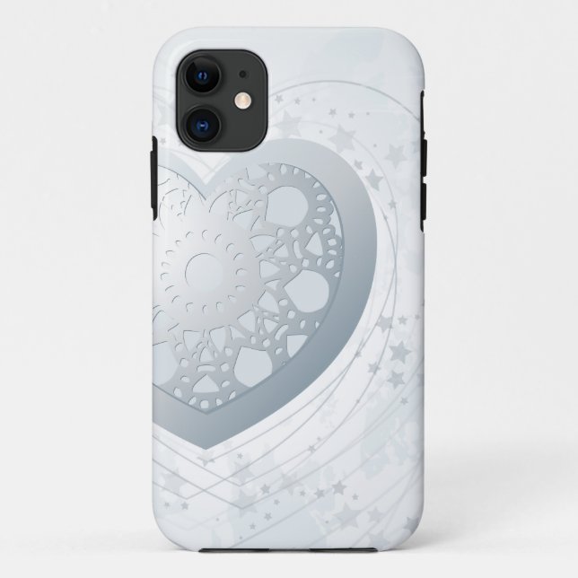 Coque Case-Mate Pour iPhone Coeur argenté, iPhone 5 coque (Dos)