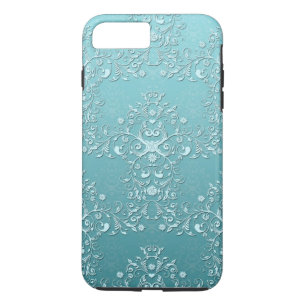 Coque Case-Mate Pour iPhone Coque Girly sarcelle damassé aqua pour iPhone 7