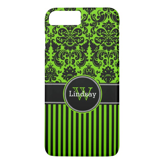Coque Case-Mate Pour iPhone Coque iPhone 7 | Damas | Tracées | Lime (Dos)
