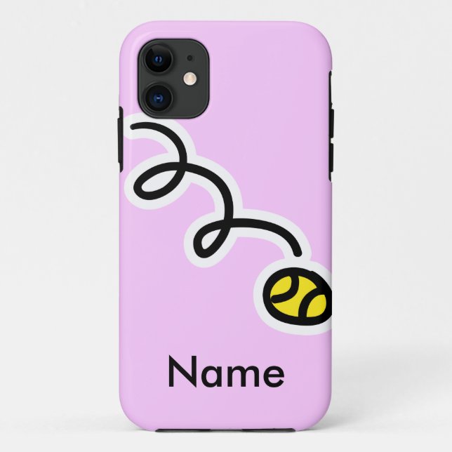 Coque Case-Mate Pour iPhone Coque iphone à thème de tennis avec votre nom (Dos)
