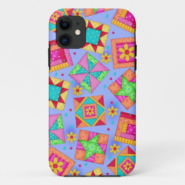 Coque Case-Mate Pour iPhone Coque iphone d'art de la feuille de courtepointe (Dos)