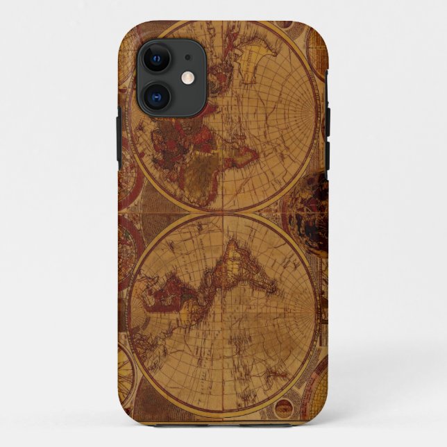 Coque Case-Mate Pour iPhone Coque iphone de la carte de l'ancien monde (Dos)