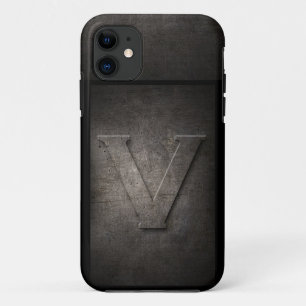 Coque Case-Mate Pour iPhone Coque iphone de monogramme de métal de grunge