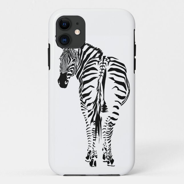 Coque Case-Mate Pour iPhone Coque iphone de portrait de zèbre (Dos)