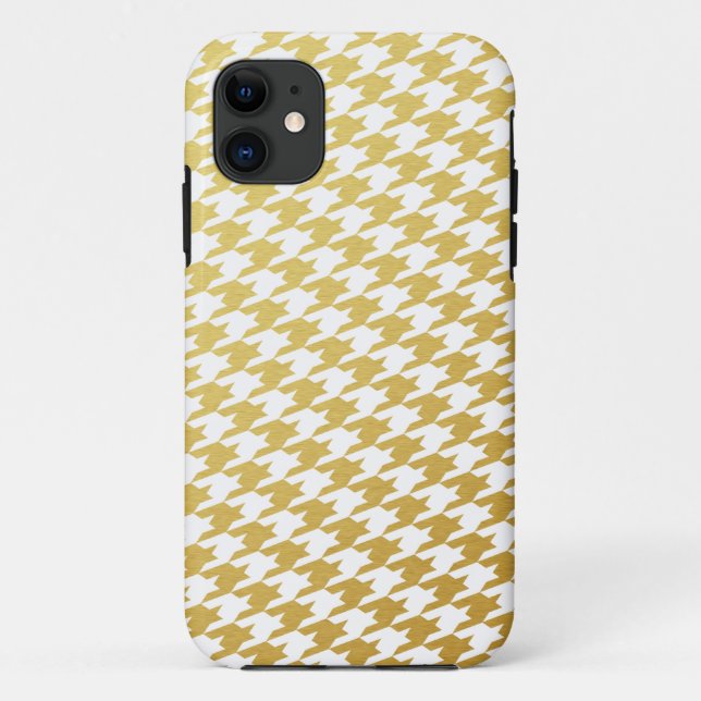 Coque Case-Mate Pour iPhone Coque iphone Motif Gold Houndstooth (Dos)