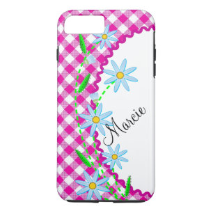 Coque Case-Mate Pour iPhone Coque-Mate Tough Plus iPhone 7 Coque rose En vichy