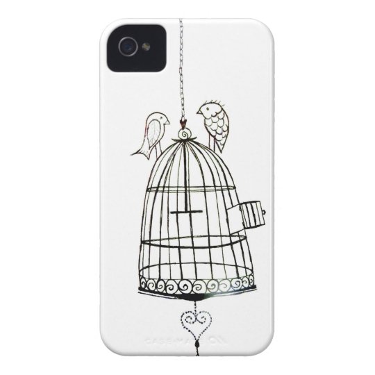 Coque Case Mate Pour Iphone Dessin De Cage à Oiseaux