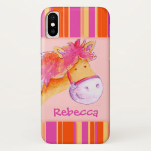 Coque Case-Mate Pour iPhone Enfants filles nommé coque iphone rose poney