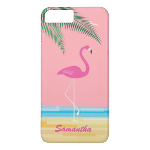Coque Case-Mate Pour iPhone Flamant rose rose sur Beach iPhone 7 Plus Coque Co