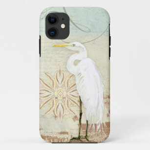 Coque Case-Mate Pour iPhone Great Egret Coastal Shore Beach Birds Art nautique