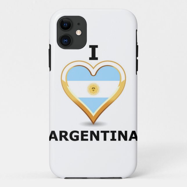 Coque Case-Mate Pour iPhone J'aime l'Argentine - coque iphone (Dos)