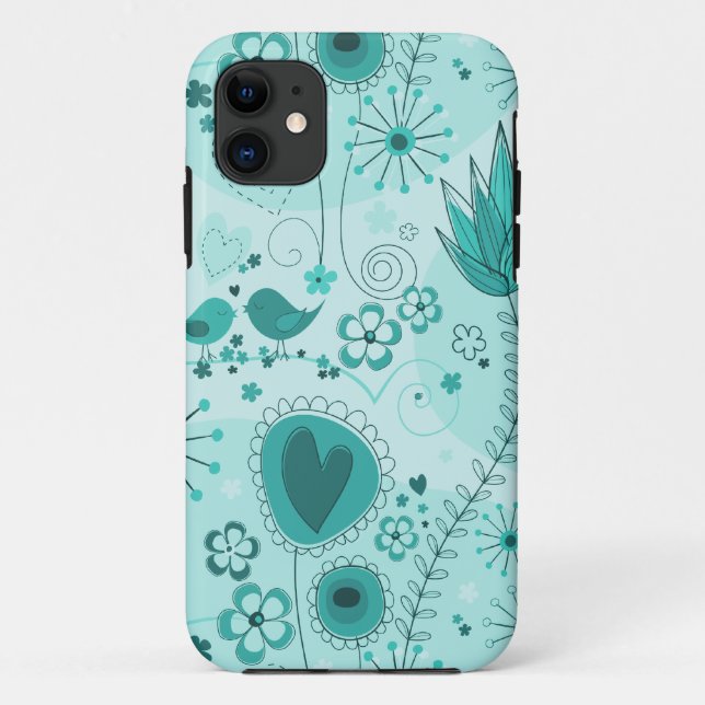 Coque Case-Mate Pour iPhone Jardin lunaire en Turquoise iPhone 5 Coque (Dos)