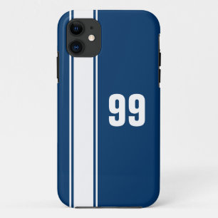 Coque Case-Mate Pour iPhone Jersey à bande bleue et blanche coque iphone numér
