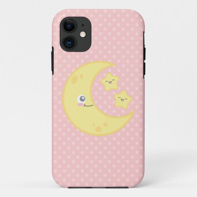 Coque Case-Mate Pour iPhone Kawaii Moon et coque iphone des étoiles (Dos)