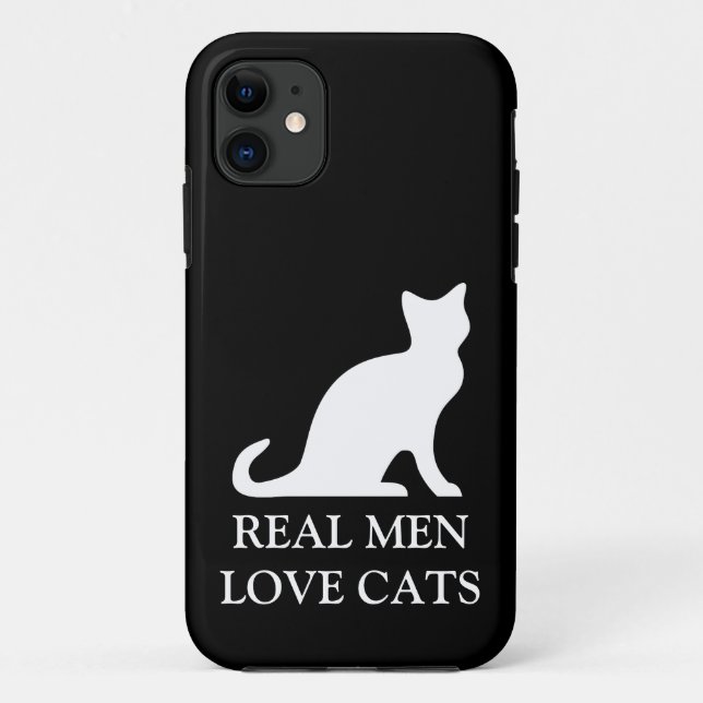 Coque Case-Mate Pour iPhone Les vrais hommes aiment les chats coque iphone (Dos)