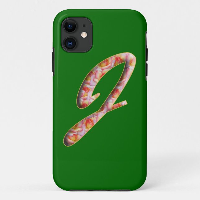 Coque Case-Mate Pour iPhone Monogramme J en Motif Rose Iphone 5 Coque (Dos)