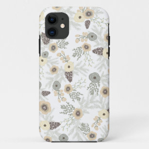 Coque Case-Mate Pour iPhone Motif floral d'hiver confortable