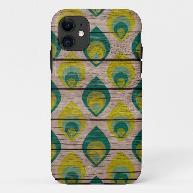 Coque Case-Mate Pour iPhone Motif Peacock sur iPhone bois Coque 5/5S (Dos)