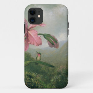 Coque Case-Mate Pour iPhone Orchidée et colibri près d'une cascade de montagne
