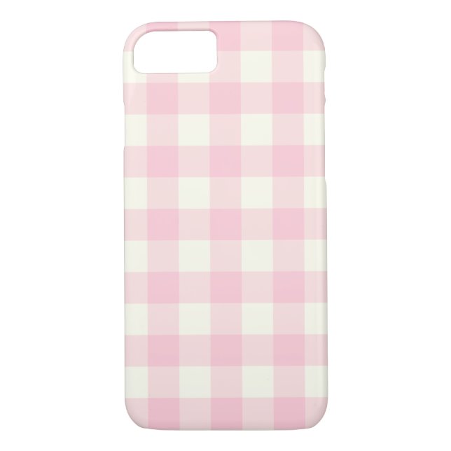 Coque Case-Mate Pour iPhone Pale rose En vichy Motif iPhone 7 Coque (Dos)