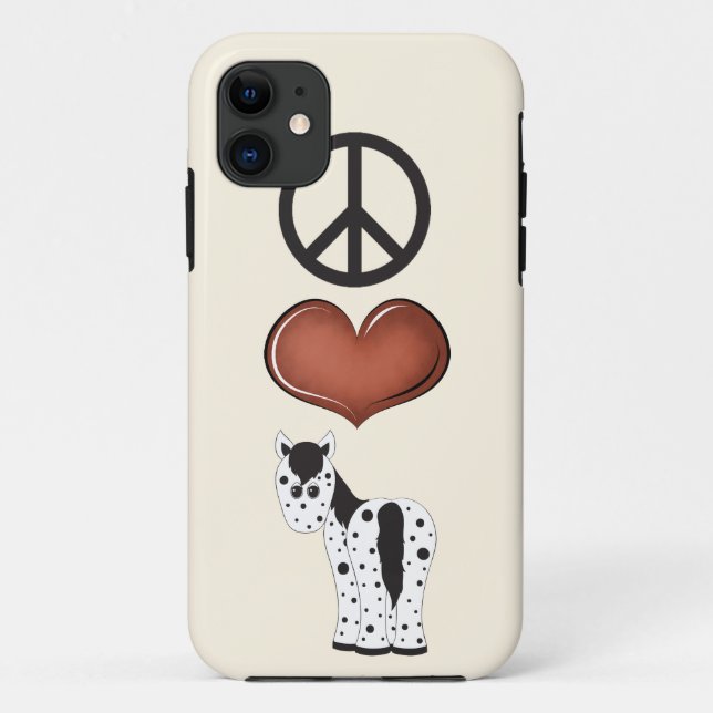 Coque Case-Mate Pour iPhone Peace Love Appaloosa Horse iPhone 5 Coque (Dos)