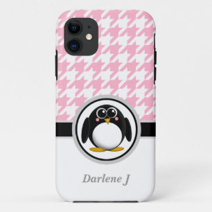 Coque Case-Mate Pour iPhone Pingouin rose et blanc Houndstooth iPhone 5 Coque