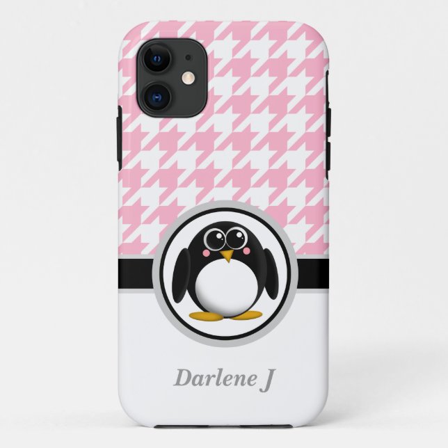 Coque Case-Mate Pour iPhone Pingouin rose et blanc Houndstooth iPhone 5 Coque (Dos)