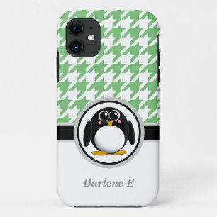 Coque Case-Mate Pour iPhone Pingouin vert et blanc Houndstooth iPhone 5 Coque