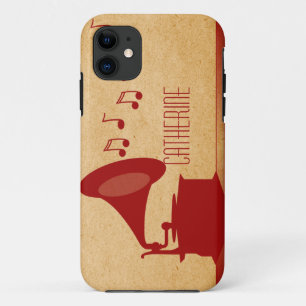 Coque Case-Mate Pour iPhone Red Vintage Gramophone BT ID iPhone 5 Coque