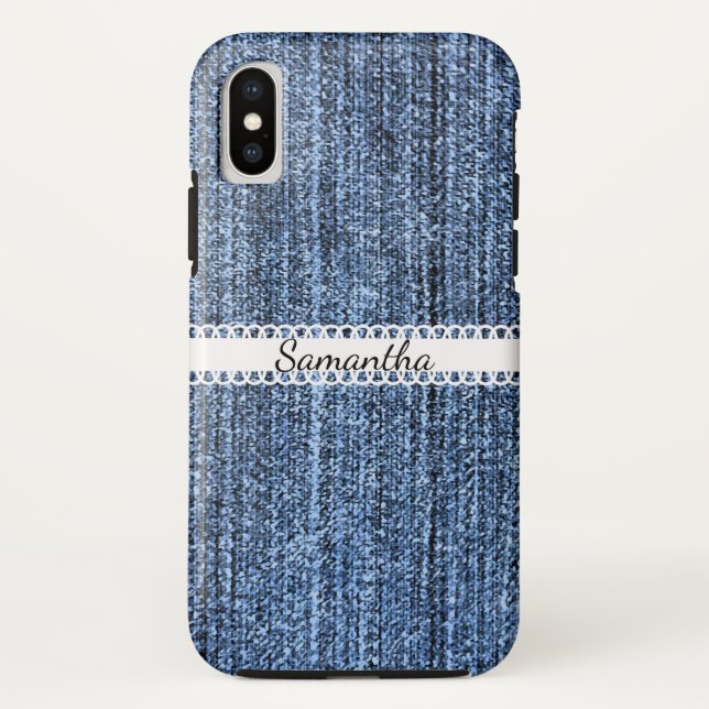 Coque Case-Mate Pour iPhone Revêtement bleu avec ruban iPhone X Coque (Dos)