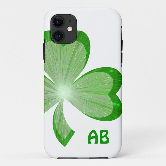 Coque Case-Mate Pour iPhone Shamrock White Side monogramme iPhone 5 coque (Dos)